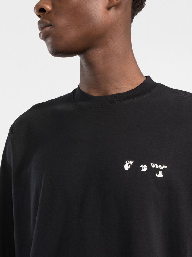 Off-White - Hands Off-print cotton T-shirt BLACK