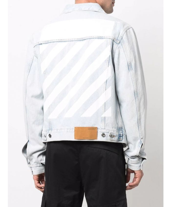 Off-White - bleached-effect denim jacket