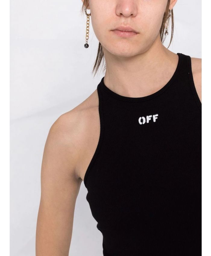 Off-White - Off-Stamp ribbed dress