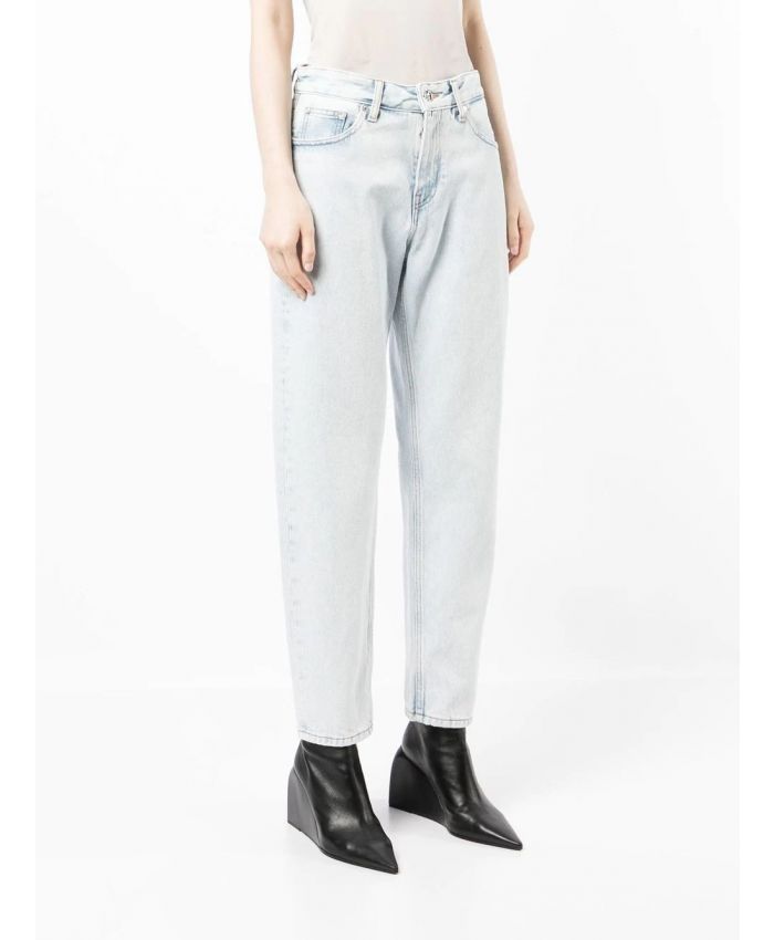 Off-White - high-rise tapered jeans