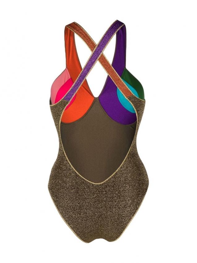 Oseree - Lumière metallic swimsuit multicolour