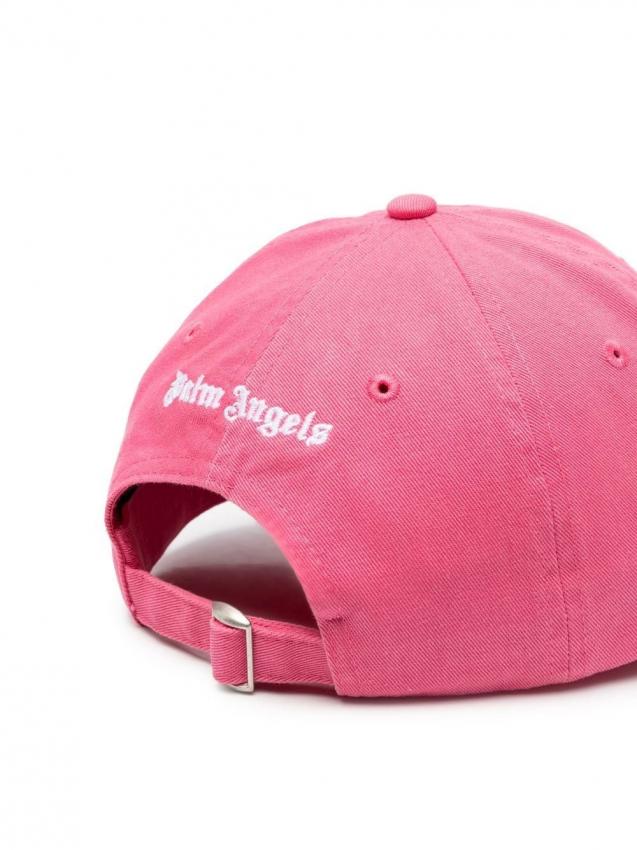 Palm Angels - logo-embroidered cotton cap pink