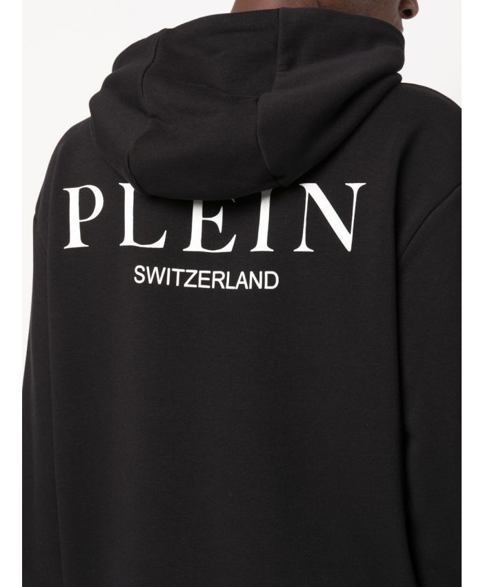 Philipp Plein - teddy print cotton hoodie