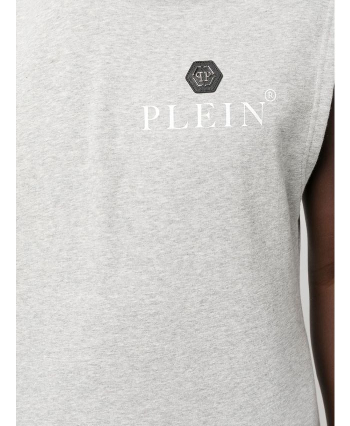 Philipp Plein - Hexagon sleeveless hoodie