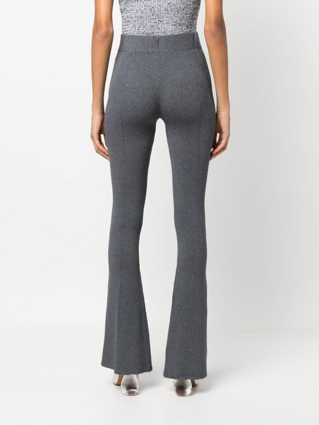 Remain - front-slit rib knit trousers