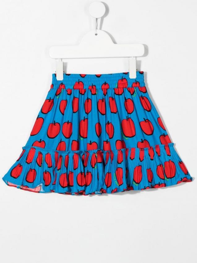 Stella McCartney Kids - apple-motif ruffle-trim skirt