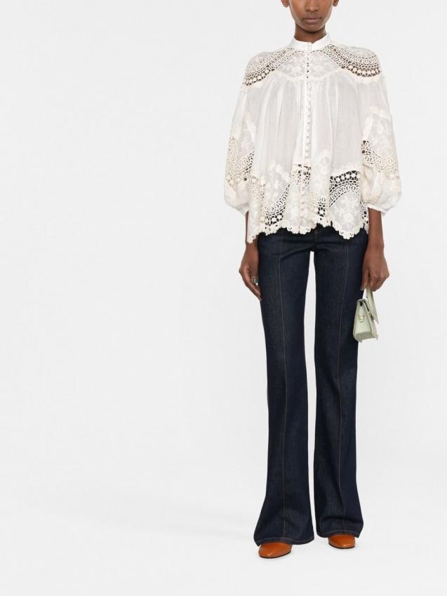 Zimmermann - lace-panel blouse