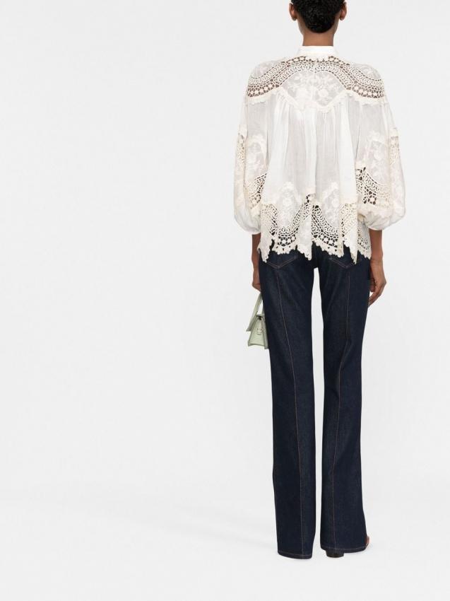Zimmermann - lace-panel blouse