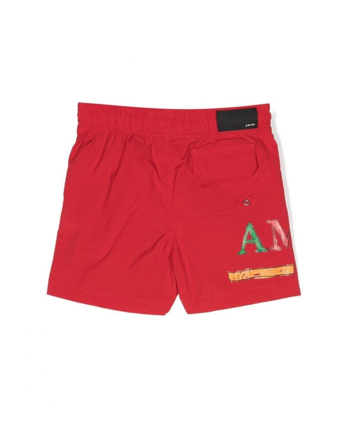 Amiri Kids - logo-print swim shorts