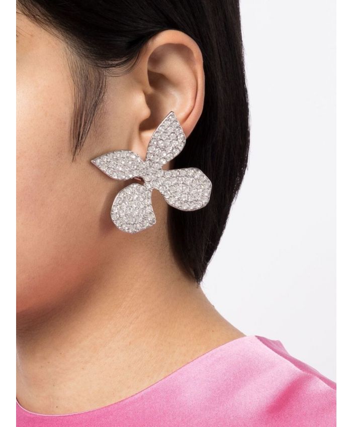 Area - Butterfly crystal-embellished earrings
