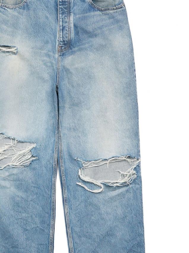 Balenciaga - Destroyed mid-rise straight-leg jeans