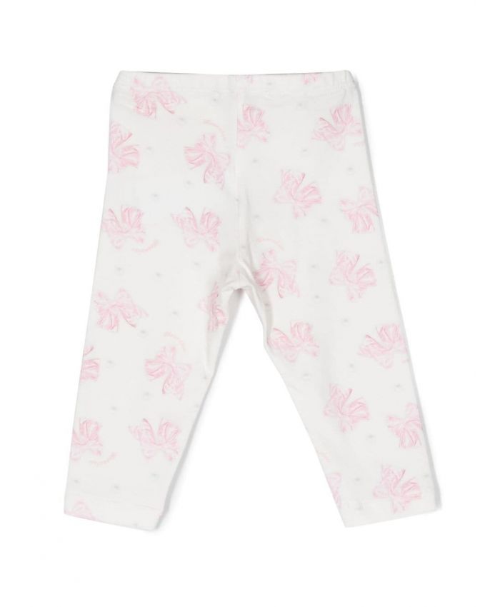 Monnalisa - bow-print cotton leggings