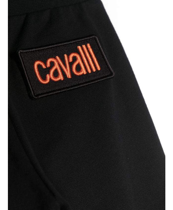 Roberto Cavalli Kids - logo-patch stripe-detail trousers