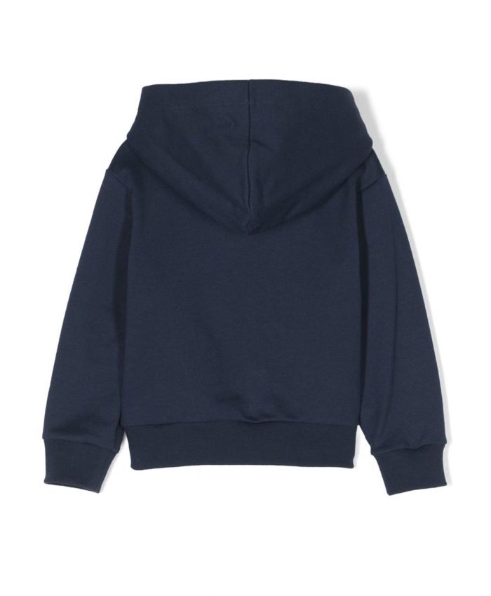Roberto Cavalli Kids - monogram-embroidered rib-trimmed hoodie
