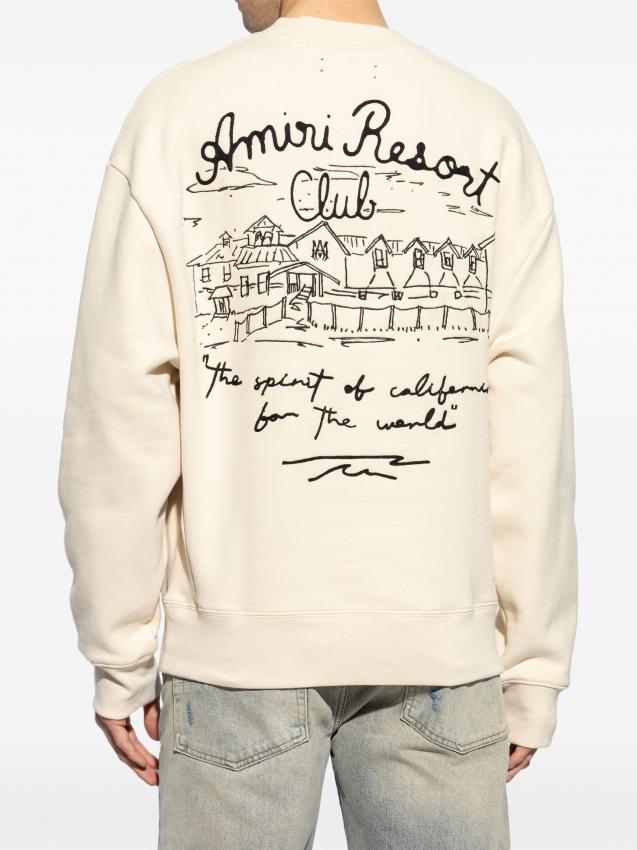 Amiri - Resort embroidered cotton sweatshirt