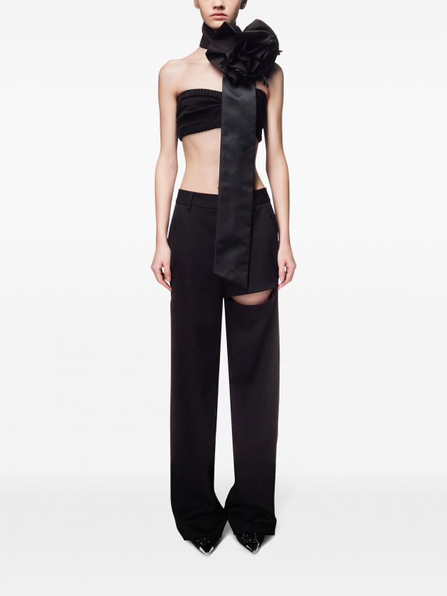 Area - asymmetric slit trousers