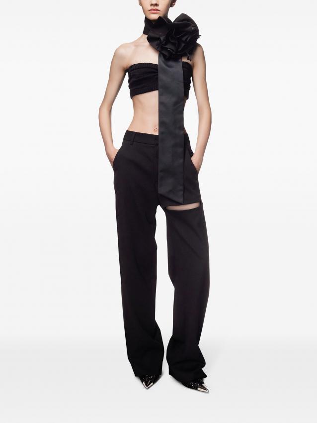 Area - asymmetric slit trousers