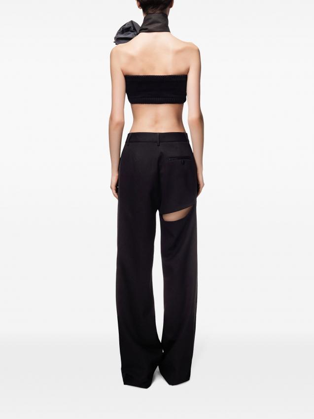 Area - asymmetric slit trousers