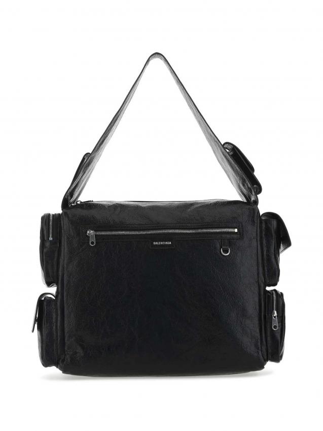 Balenciaga - Superbusy logo zipped shoulder bag