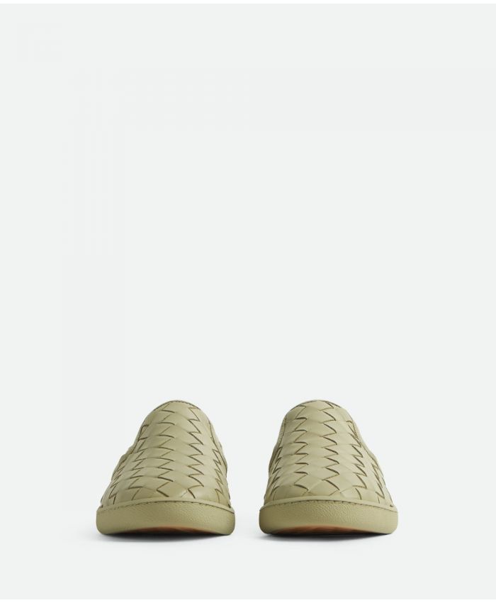 Bottega Veneta - interwoven leather slip-on sneakers