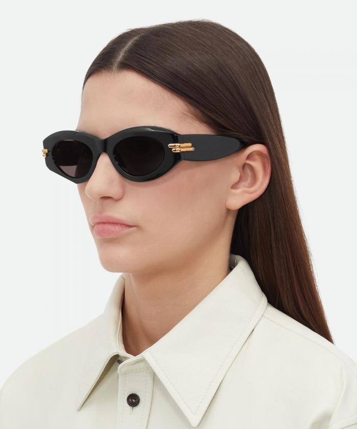 Bottega Veneta Eyewear - Mitre Oval Sunglasses