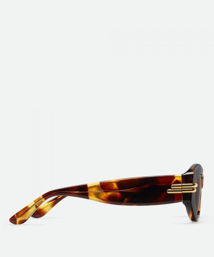 Bottega Veneta Eyewear - Mitre Oval Sunglasses