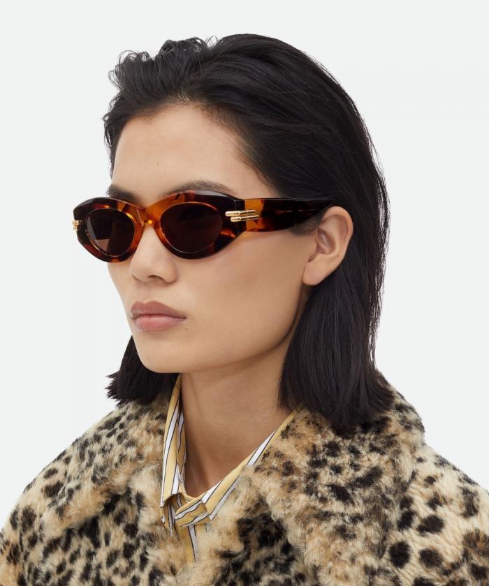 Bottega Veneta Eyewear - Mitre Oval Sunglasses