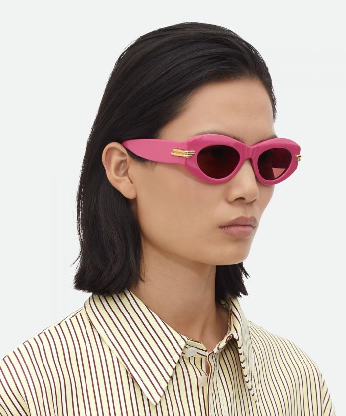 Bottega Veneta Eyewear - Mitre Oval Sunglasses