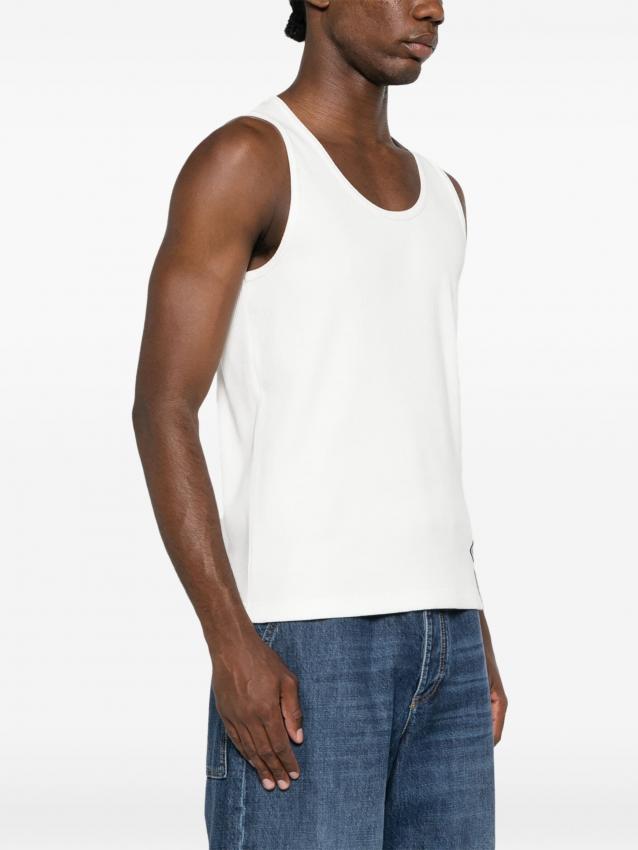 Bottega Veneta - logo-patch ribbed tank top