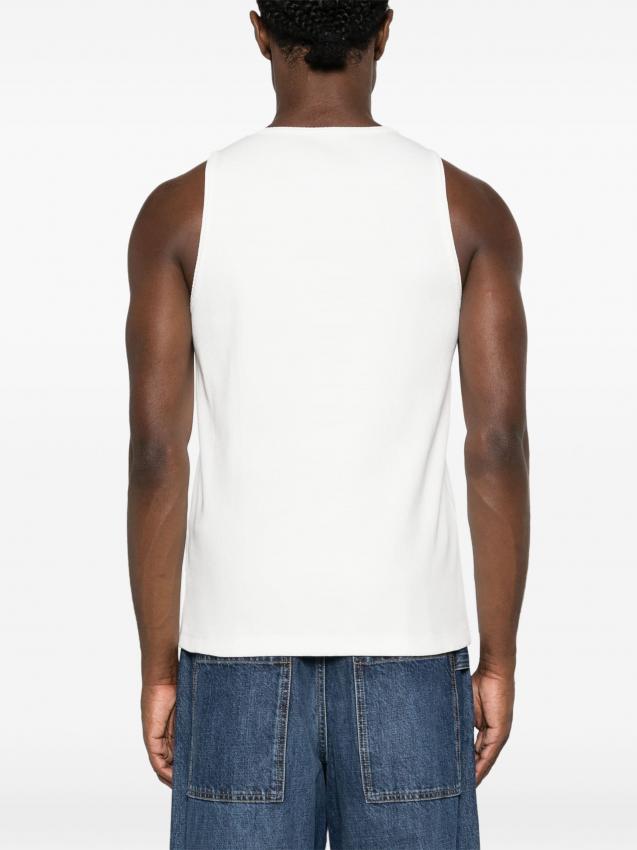 Bottega Veneta - logo-patch ribbed tank top