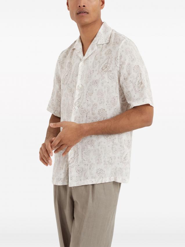 Brunello Cucinelli - paisley-print linen shirt