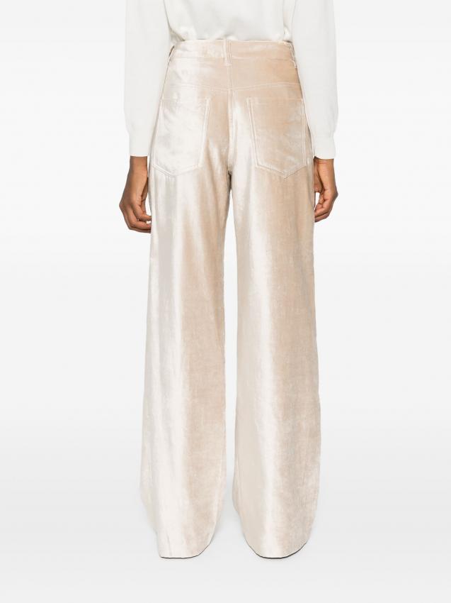 Brunello Cucinelli - wide-leg velvet trousers