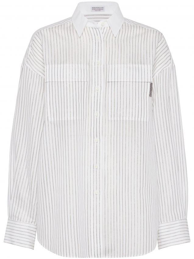 Brunello Cucinelli - striped long-sleeve shirt