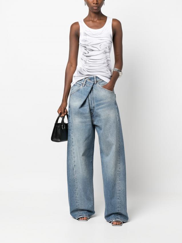 Darkpark - Ines asymmetric wide-leg jeans