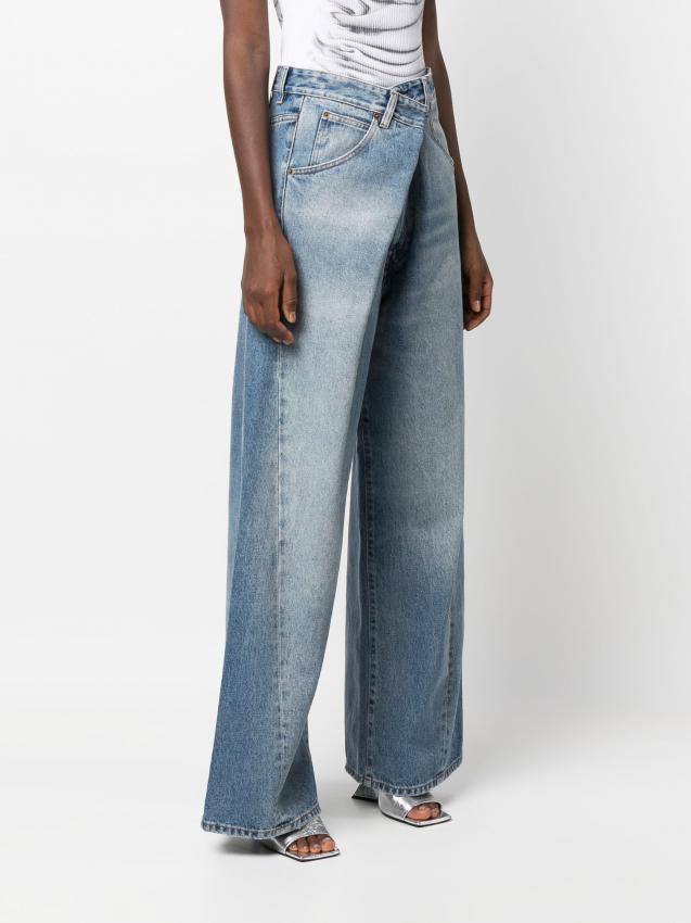 Darkpark - Ines asymmetric wide-leg jeans