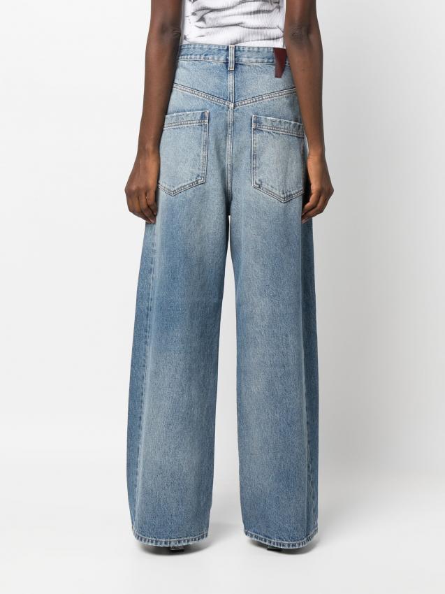 Darkpark - Ines asymmetric wide-leg jeans