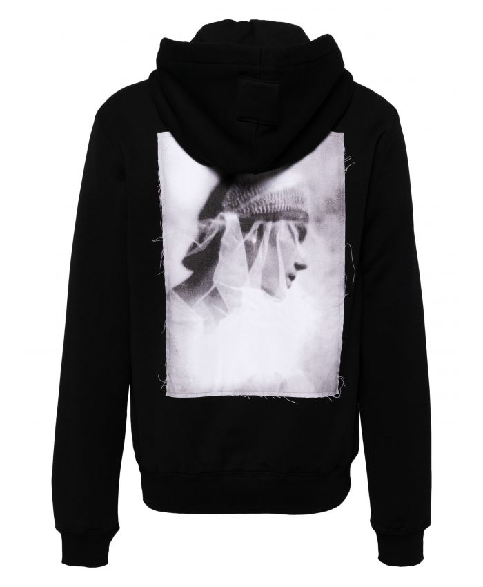 Lanvin - archives print zipped hoodie