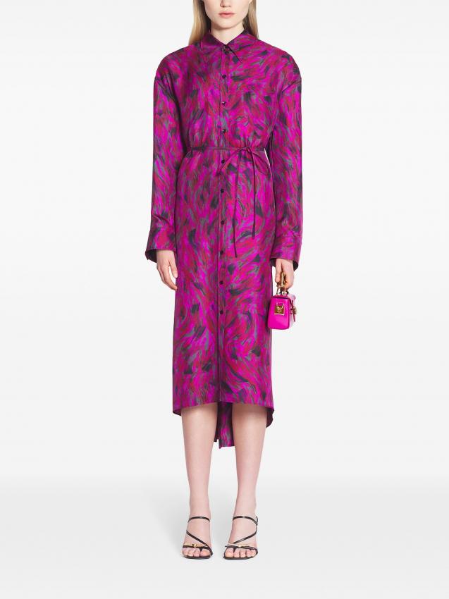 Lanvin - printed pleated dress