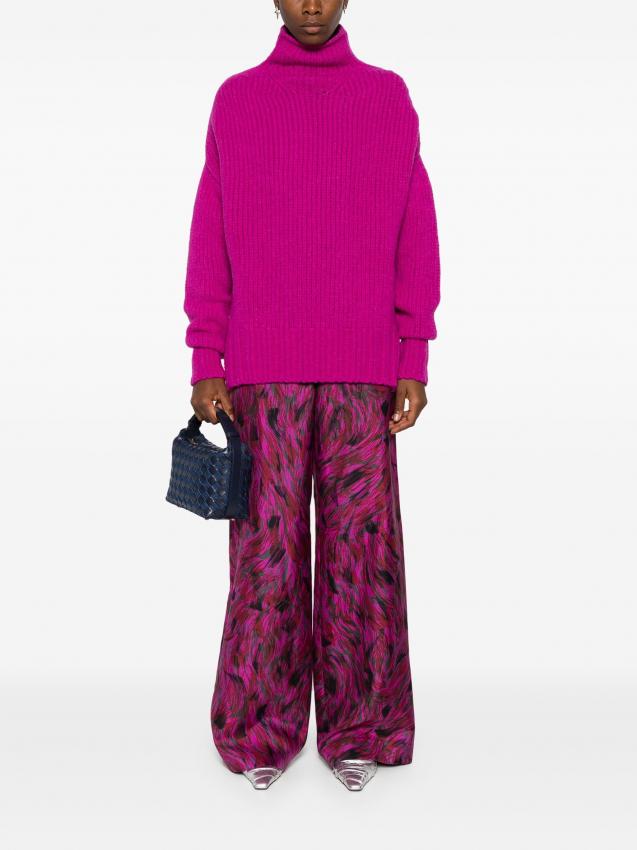 Lanvin - brush stroke-printed trousers