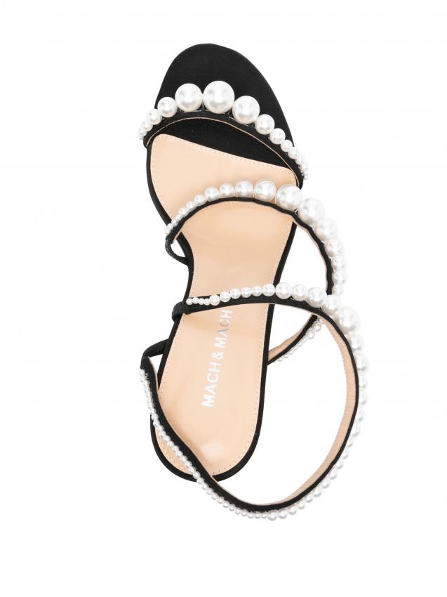 Mach & Mach - 80mm faux-pearl sandals