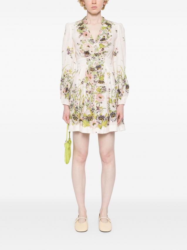 Zimmermann - Halliday Plunge linen mini dress