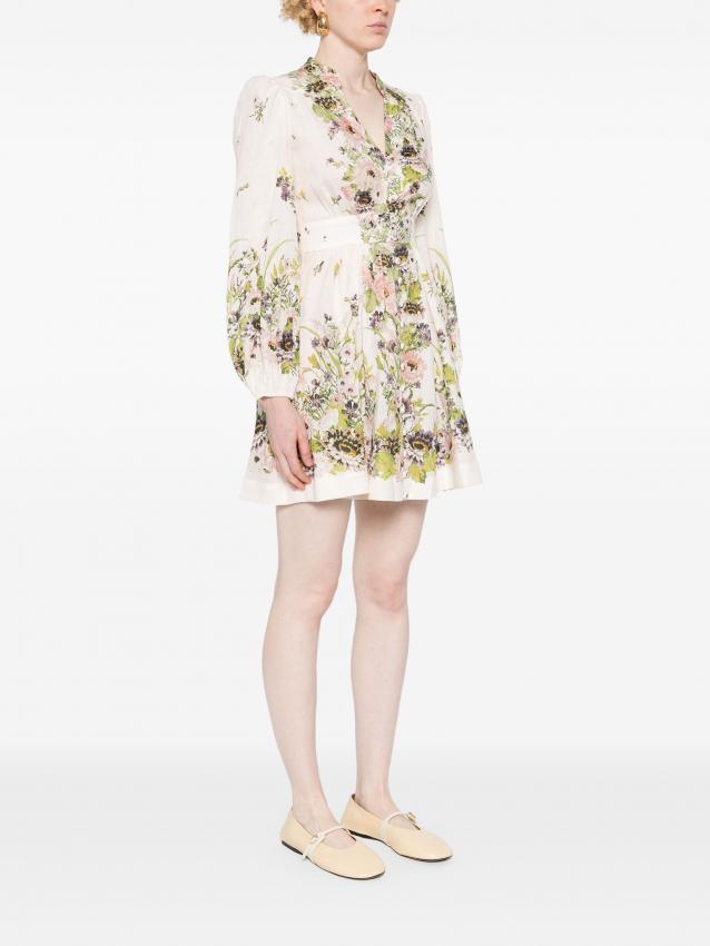 Zimmermann - Halliday Plunge linen mini dress