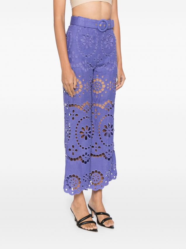 Zimmermann - broderie anglaise cropped trousers