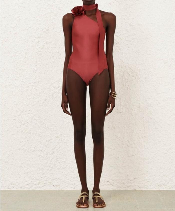 Zimmermann - Waverly One Shoulder Swimsuit