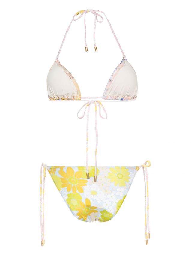 Zimmermann - floral-print triangle bikini