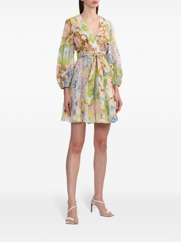 Zimmermann - abstract-pattern print cotton dress