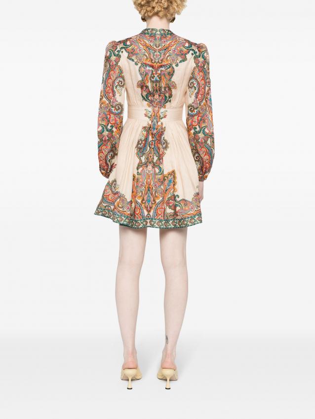 Zimmermann - Ottie Plunge linen mini dress