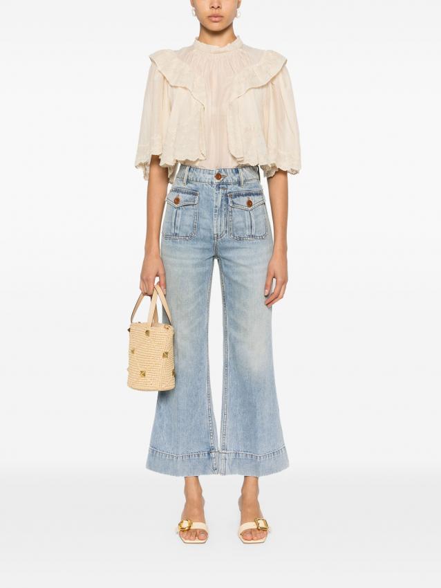 Zimmermann - flared cropped jeans