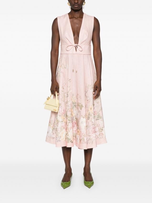 Zimmermann - Waverly Plunge linen midi dress