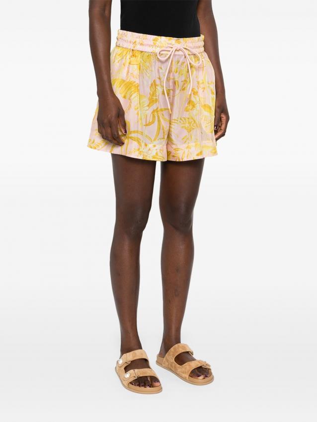 Zimmermann - floral-print silk shorts